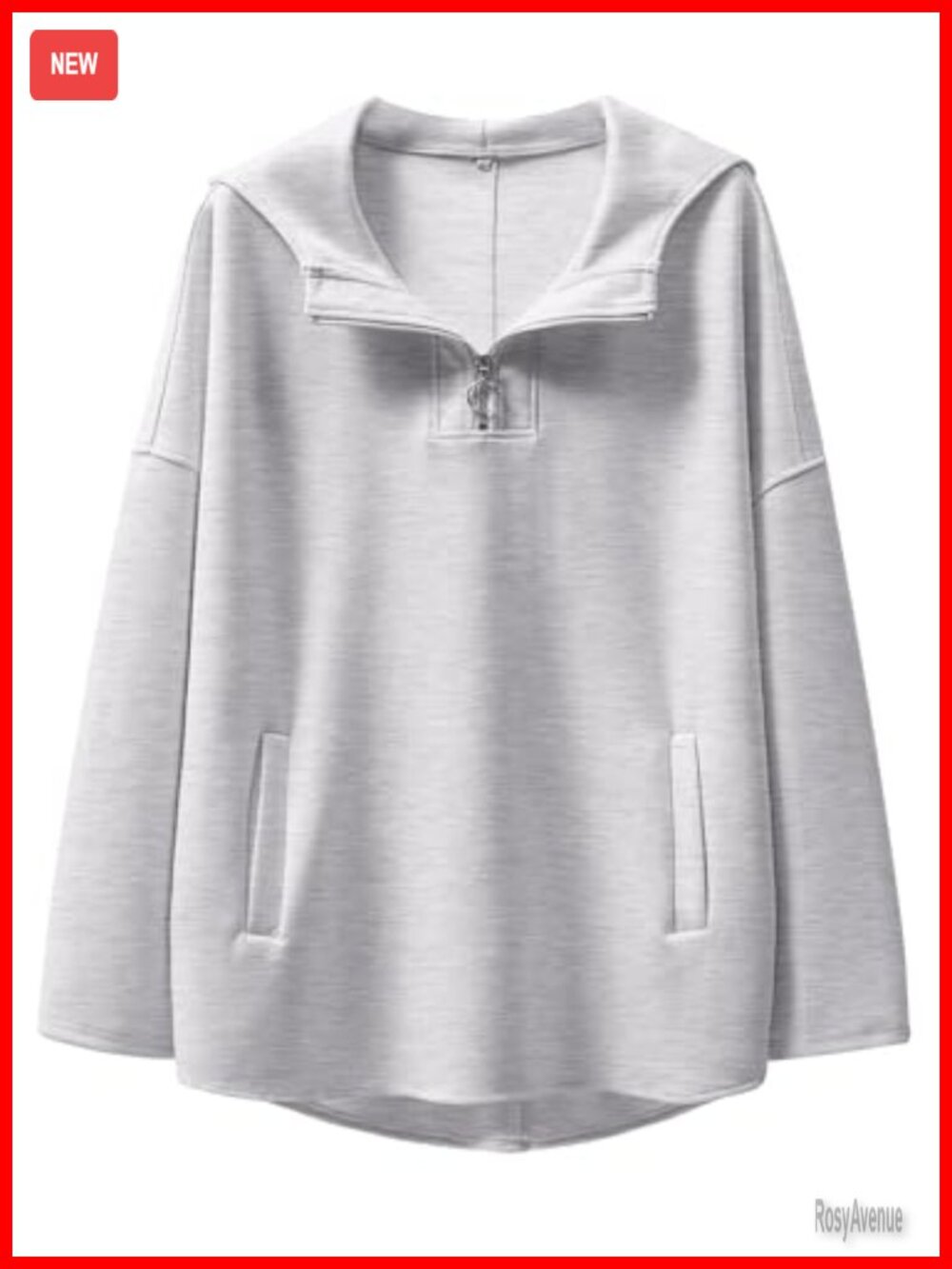 Oversized Quarter Zip Hoodie Pullover Sweatshirt